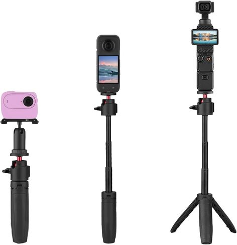 مجموعة حامل ثلاثي القوائم لعصا سيلفي مدمجة من Osmo Pocket 3، حامل ثلاثي القوائم من الألومنيوم لقضيب تمديد DJI Osmo Pocket 3 لكاميرا الحركة قابل للتعديل وملحقات عصا سيلفي in Saudi Arabia