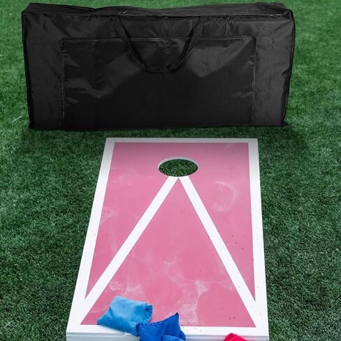 Frienda Cornhole Carrying Case 4' x 2' Regulation Size Heavy Duty 600d Oxford Cloth Cornhole Board Carrying Bag with Padded Shoulder Strap Pockets and Double Slide Zipper for Cornhole Outdoor Games in Saudi Arabia