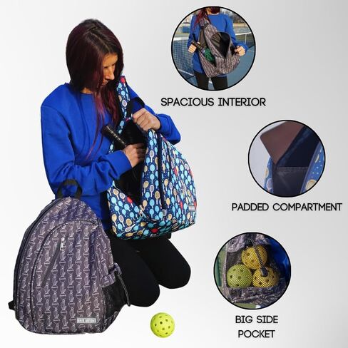 Pickleball Bag for Men & Women Pickleball Backpack - Adjustable Sling Bag/Crossbody with Fence Hook in Saudi Arabia