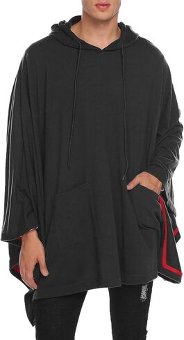 COOFANDY Unisex Casual Hooded Poncho Cape Cloak Fashion Coat Hoodie Pullover with Pocket in Saudi Arabia