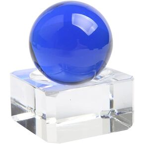 1 Pcs 30mm Asian Rare Natural Obsidian Sphere with Stand Large Crystal Ball Healing Stone in Lake Blue