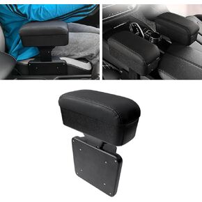 LUWU Car Console Armrest Box Seat Gap Filler Organizer Auto Armrest Extender Height Adjustable Console Side Storage Box Armrest Organizer w/Cup Holder Universal Comfort Elbow Interior Accessories 2PCS