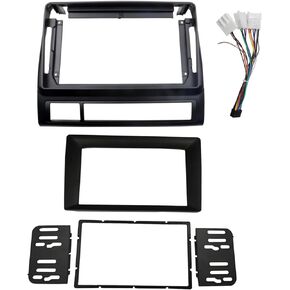 Radio Stereo Bezel for Toyota Tacoma 2005-2011 Dash Installation Mount Trim Kit Fits 9" and Double Din with Wiring Harness
