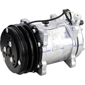 Universal A/C Compressor 2PK Clutch SD 508 Style 5H14 R134A V Belt with Charge Port