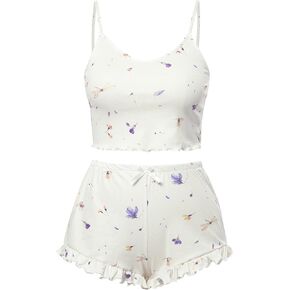 طقم بيجامة حريمي من KIDDAD طقم قمصان نوم قصيرة وملابس نوم مقاس S-XL in Kuwait