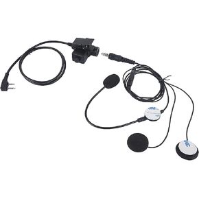 Walkie Talkie Helmet Earpiece Headset with Boom Mic Tactical K1 U94 PTT Compatible for Baofeng Kenwood Retevis(Civilian Wiring,Black, Wired)