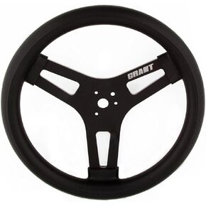 Grant 600 13 inch Black 3-Spoke Racing Steering Wheel