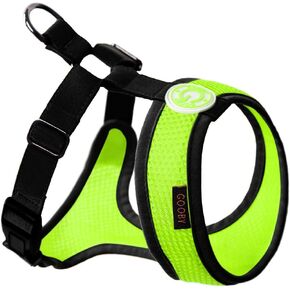 Gooby - Freedom Harness II, Choke Free Mesh Harness for Small Dogs with Microsuede Straps, Brown, X-Small