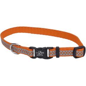 Coastal Pet - Lazer Brite - Reflective Open-Design Adjustable Collar, Blue Lagoon Wave, 5/8" x 12"-18"