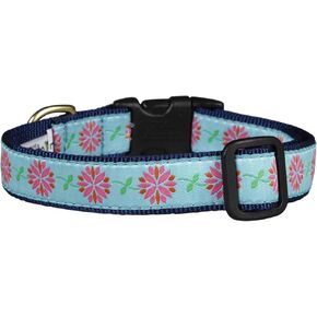 Up Country Dahlia Darling Dog Collar, Medium (12 to 18 inches) 1 inch Wide Width