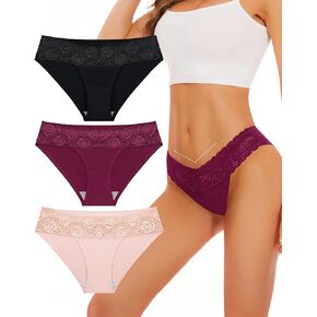 Sunm Boutique Seamless Underwear for Women Lace Panties No Show Bikini Underwear Sexy Cute Cheeky Hipster Stretch High Cut