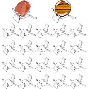 DARENYI 20Pcs Rock Display Stand Small Acrylic Rock Holder Crystal Clear Collectibles Display Stand Plastic Display Easel Stands Pedestal for Crystal Geodes Mineral Agate Fossil Coral Gemstone