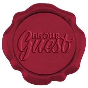 CRASPIRE 50pcs Wax Seal Stickers Red Be Our Guest for Wedding Envelope Adhesive Vintage Sealing Stamp Sticker Invitation Card DIY Craft Adhesive Waxing Gift Wrapping