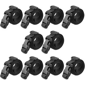 40" 60" Strap Buckle Packing Straps Adjustable 1-Inch Belt (1" Wide - 60" Long, Black (10-Pack))