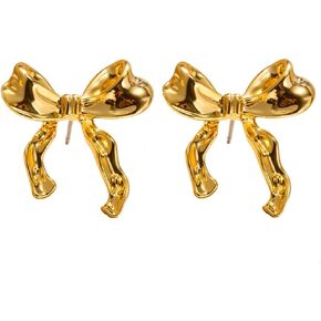 Rhinestones Bow Drop Earrings for Women Girls Silver Crystal Bowknot Tassels Statement Earrings Bow Shiny Bar Earrings Jewelry