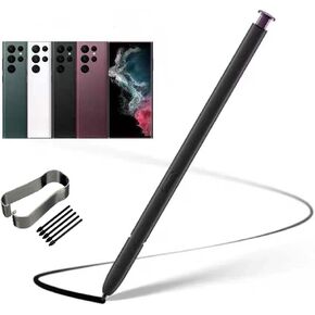 for Galaxy S22 Ultra Stylus Pen (WithoutBluetooth) Replacement for Galaxy S22 Ultra 5G Stylus Pen Replacement Touch Pen+Tips (Black)
