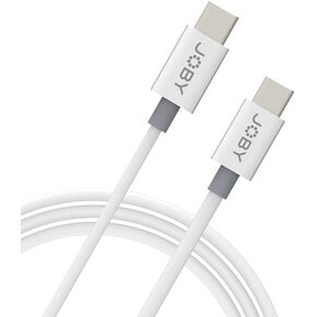 JOBY USB-A to USB-C Charging and Sync Cable, 1.2m Length, White, USB Cable, USB C Cable, Type-C Cable, USB C Port Compatible