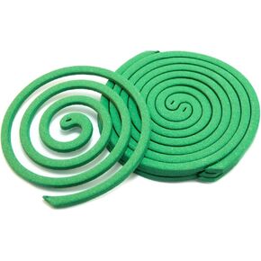 Citronella Coils, 2 Packs, 16 Citronella Incense with 2 Coil Stands, Ideal for Outdoor Use - Each Coil Lasts 5-7 Hours, Green
