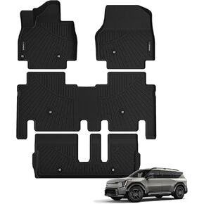 AUXKO- All Weather Cargo Mat Fit for Kia EV9 2024 TPE Liners EV9 Accessory All Season Guard Odorless Anti-Slip Cargo Liner Black