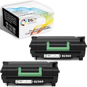 TG Imaging Compatible B2360dn Toner Cartridge Replacement for Dell 2360 B2360 2360dn 2365dnf B2360d B3460dn B3465dn B2365dnf B3465 Laser Printer (Black High Yield, 2-Pack 8,500 Pages)