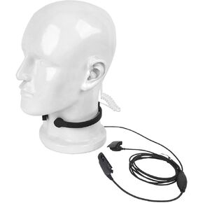Throat Microphone with Tube Earpiece Finger PTT for Motorola Radio GP328 GP338 GP340 GP380 HT750 HT1250 HT1550 MTX850 MTX850LS MTX950 MTX8250 MTX9250 PR860 PRO5150 PRO7150 PRO9150 PTX700 PTX760