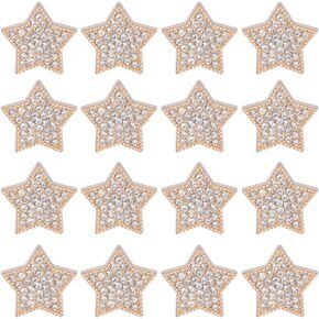 GORGECRAFT 1 Box 16Pcs Star Shaped Rhinestone Buttons Crystal Light Gold Alloy Shank Button Replacement Decorative Buttons for DIY Sewing Crafts Sweater Uniform Jacket Clothing Hat Embellishments