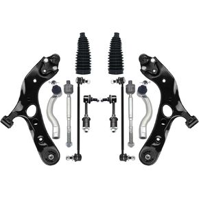 14 Piece Front Lower Control Arm Ball Joint Sway Bar Stabilizer Tie Rod Bellows Suspension Kit Replacement For 2006-2018 Toyota RAV4 K620586 K620587