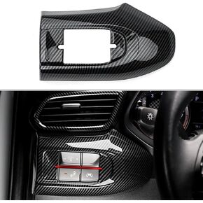 Carbon Fiber Style Automobile Front lamp Adjusting Part Cover Compatible with 2019-2022 Hyundai Veloster JS N-Line Automotive Accessories