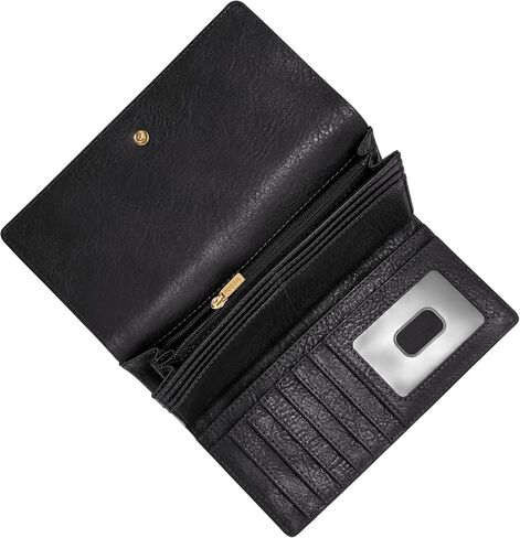 Fossil Women's Logan Leather RFID-Blocking Flap Clutch Wallet for Women in Saudi Arabia