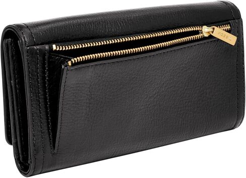 Fossil Women's Logan Leather RFID-Blocking Flap Clutch Wallet for Women in Saudi Arabia
