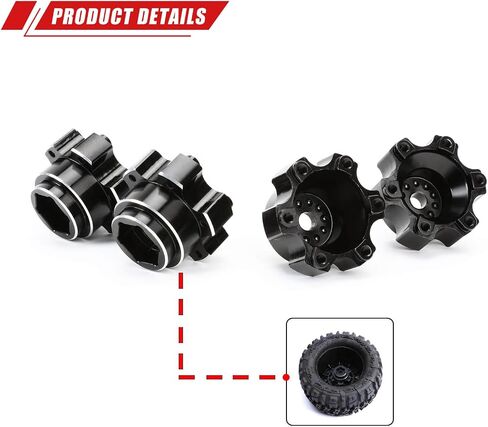 RCAWD for Pro-Line 1/10 6x30 to 14mm Aluminum Wheel Hex Adapters & for ARRMA Granite 3S & Senton 3S Upgrades Parts #PRO634600 in Saudi Arabia