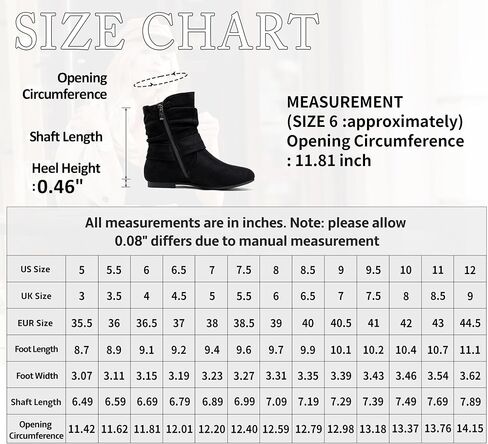 Women's Slouch Ankle Boots, Flat Low Heel Side Zip Booties 939A | Comfortable dressy style, ruched shaft and wraparound bow for daily wear in Saudi Arabia