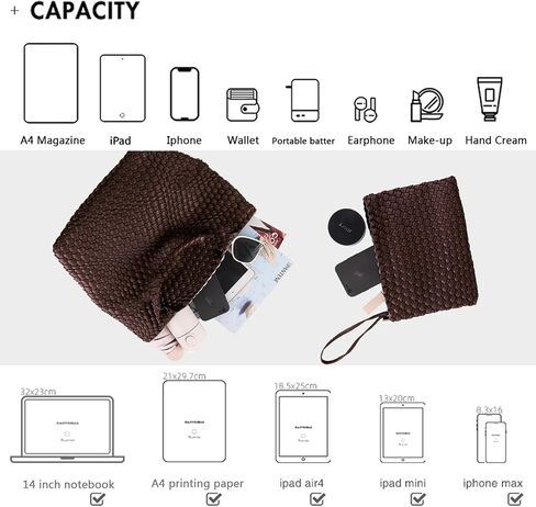 JINMANXUE Fashion Woven Bag Shopper Bag Travel Handbags and Purses Women Tote Bag Large Capacity Shoulder Bags in Kuwait