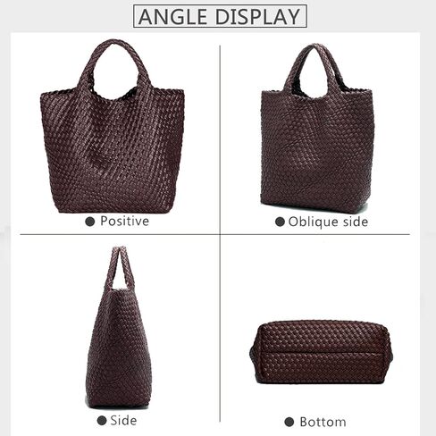 JINMANXUE Fashion Woven Bag Shopper Bag Travel Handbags and Purses Women Tote Bag Large Capacity Shoulder Bags in Kuwait