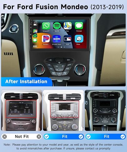 【8Core 4+64G】for Ford Fusion Mondeo 2013-2019 Android Car Stereo with Wireless Carplay Android Auto, 9" HD 1280*720P IPS Touchscreen Car Radio with GPS WiFi DSP Audio Bluetooth 5.0 SWC Backup Camera in Saudi Arabia