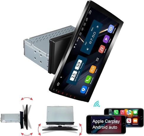 AMASE AUDIO Android 13 Car Stereo, Octa Cores (4+64GB), Wireless Carplay Android auto, DSP+, 10.1" Rotated Touchscreen, 1Din for Universal, Support WiFi Bluetooth 5.0/Rear Camera in Saudi Arabia