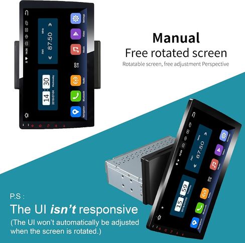 AMASE AUDIO Android 13 Car Stereo, Octa Cores (4+64GB), Wireless Carplay Android auto, DSP+, 10.1" Rotated Touchscreen, 1Din for Universal, Support WiFi Bluetooth 5.0/Rear Camera in Saudi Arabia