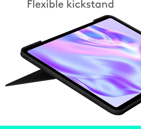 Logitech Combo Touch iPad Pro 12.9-inch (5th, 6th gen - 2021, 2022) Keyboard Case - Detachable Backlit Keyboard with Kickstand, Click-Anywhere Trackpad, Smart Connector - Oxford Gray; USA Layout in Saudi Arabia