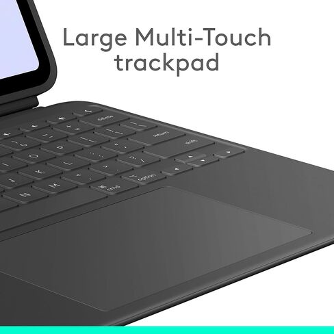 Logitech Combo Touch iPad Pro 12.9-inch (5th, 6th gen - 2021, 2022) Keyboard Case - Detachable Backlit Keyboard with Kickstand, Click-Anywhere Trackpad, Smart Connector - Oxford Gray; USA Layout in Saudi Arabia