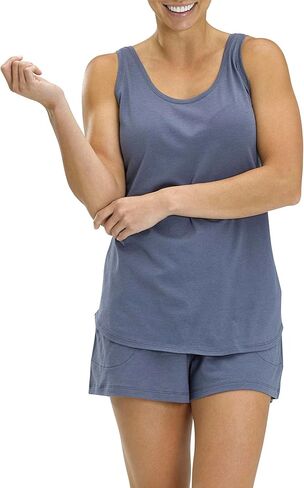 No Nonsense Women's Sleep Tank and Pajama Short 2 Piece Sleepwear Set in Saudi Arabia