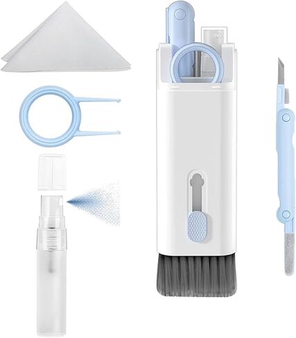 Cleaner Kit for Airpods Pro 1 2 3 - Multi-Function Cleaning Pen with Soft Brush Flocking Sponge for Bluetooth Earphones Case Cleaning Tools (Blue) in Saudi Arabia