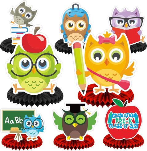 رياض الأطفال غراد 2023 قطع مركزية على شكل قرص العسل، التخرج السعيد، رياض الأطفال، موضوع التخرج لمرحلة ما قبل المدرسة للأطفال، تهاني المدرسة، غراد 2023، ديكورات الحفلات 2023، لوازم حفلات التخرج 2023 in Kuwait