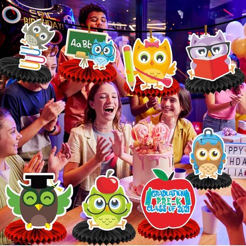 رياض الأطفال غراد 2023 قطع مركزية على شكل قرص العسل، التخرج السعيد، رياض الأطفال، موضوع التخرج لمرحلة ما قبل المدرسة للأطفال، تهاني المدرسة، غراد 2023، ديكورات الحفلات 2023، لوازم حفلات التخرج 2023 in Kuwait