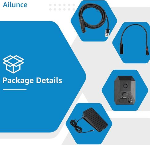 SM01 Desktop Microphone Bundle Radio Foot Switch PTT Compatible HD1 Walkie Talkie,GP328Plus Pin Plug,Non-Slip Base,Volume Adjustable,Gooseneck Design(1 Pack) in Saudi Arabia