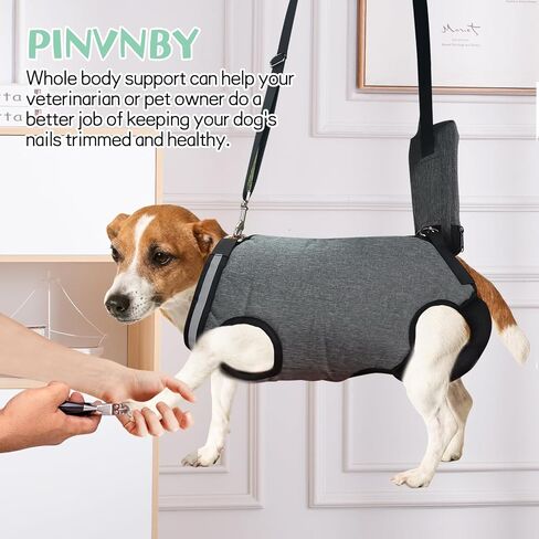 PINVNBY Dog Lift Harness, Pet Back Brace & Rehabilitation Sling Lift Dog Sling Carrier with Handle Adjustable Puppy Support Harness for Dogs Arthritis Nail Trimming（M） in Saudi Arabia