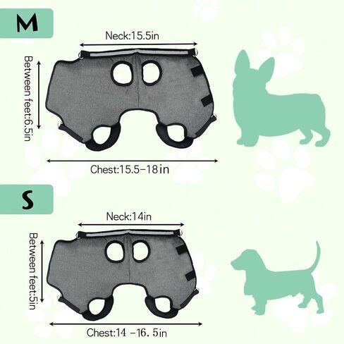 PINVNBY Dog Lift Harness, Pet Back Brace & Rehabilitation Sling Lift Dog Sling Carrier with Handle Adjustable Puppy Support Harness for Dogs Arthritis Nail Trimming（M） in Saudi Arabia