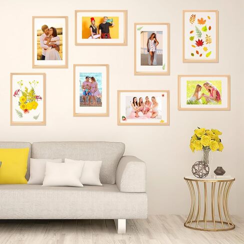 Augshy 2 Pack Pressed Flowers Frames, 8 x 8 Floating Picture Frame Acrylic Dried Flower Frame Clear DIY Pressed Flower Art Display Frame for Tabletop Wall Decorations Gifts in Saudi Arabia
