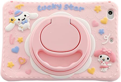 for iPad 10.2 inch Case iPad 9th Generation 2021/ iPad 8th Generation 2020/ iPad 7th Generation 2019 Case, with Rotating Kickstand Silicone Case for Girls Women Cute Tablet Cover (Purple) in Saudi Arabia