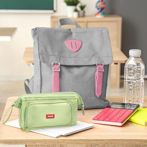 pencil case big pencil pouch pencil box large pencil bag for school, pen cases for adults special pencil cases for girls cute aesthetic big capacity pencil bags with zipper(Green) in Saudi Arabia