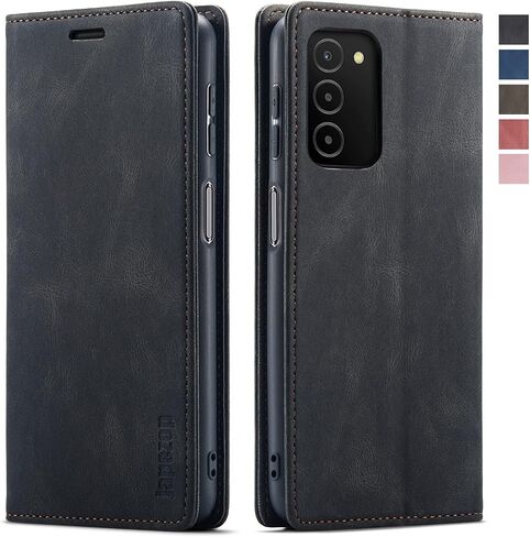 Samsung Galaxy A02S Case,Samsung Galaxy A02S Case Wallet for Women with [RFID Blocking] Card Holder Kickstand Magnetic,Leather Flip Wallet Case for Samsung Galaxy A02S 6.5 inch (Black) in Saudi Arabia
